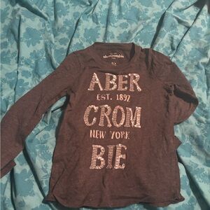 Abercrombie & Fitch Kids Dark Gray Long Sleeve Tee